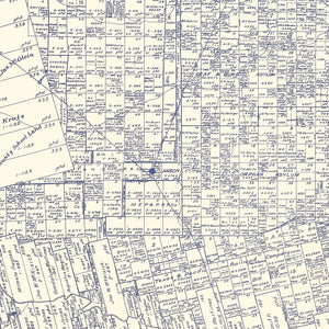 Vintage Map of Jones County, Texas 1921