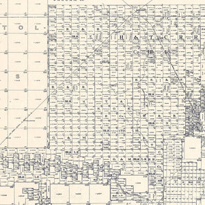 Vintage Map of Hartley County, Texas 1925