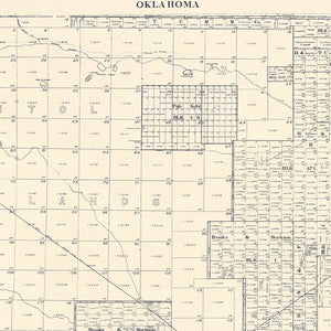 Vintage Map of Dallam County, Texas 1926