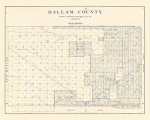 Vintage Map of Dallam County, Texas 1926