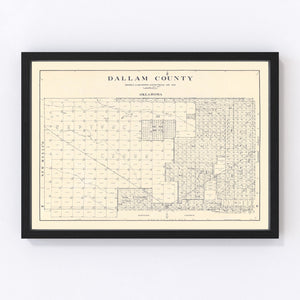 Vintage Map of Dallam County, Texas 1926