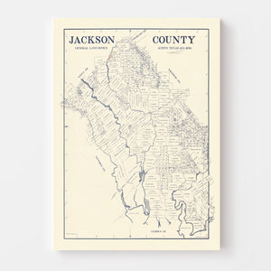 Vintage Map of Jackson County, Texas 1920