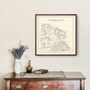 Vintage Map of Van Zandt County, Texas 1921