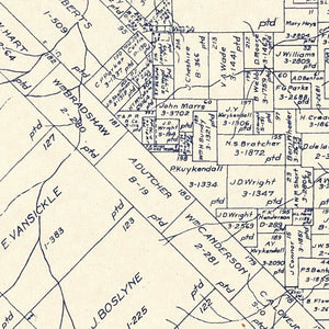Vintage Map of Van Zandt County, Texas 1921