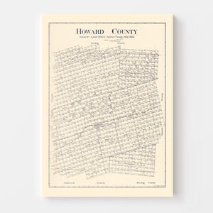 Vintage Map of Howard County, Texas 1922