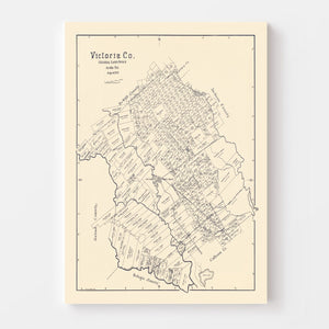 Vintage Map of Victoria County, Texas 1921