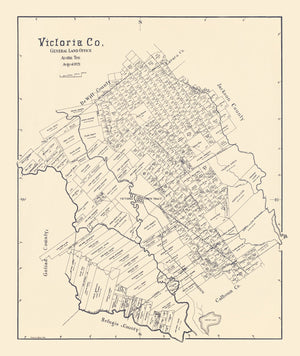 Vintage Map of Victoria County, Texas 1921