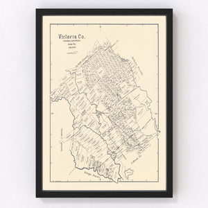 Vintage Map of Victoria County, Texas 1921