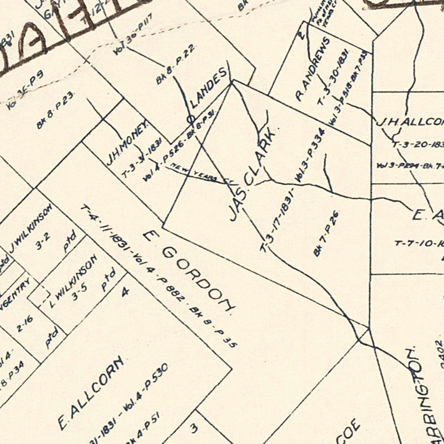 Vintage Map of Washington County, Texas 1920