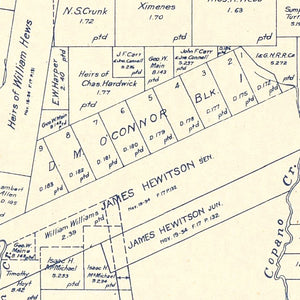 Vintage Map of Refugio County, Texas 1921
