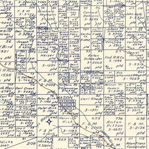 Vintage Map of Mason County, Texas 1921