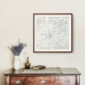 Vintage Map of Tarrant County, Texas 1925