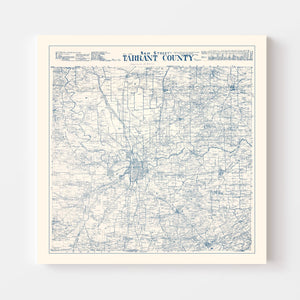 Vintage Map of Tarrant County, Texas 1925