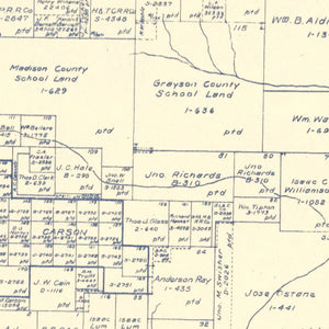 Vintage Map of Archer County, Texas 1926