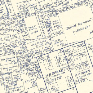 Vintage Map of Burnet County, Texas 1924