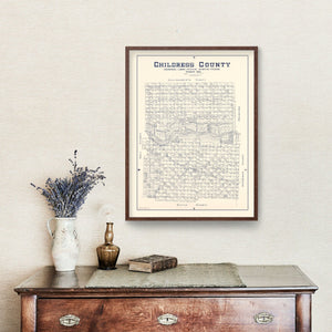 Vintage Map of Childress County, Texas 1921