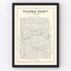 Vintage Map of Childress County, Texas 1921