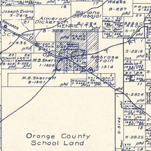 Vintage Map of Clay County, Texas 1924