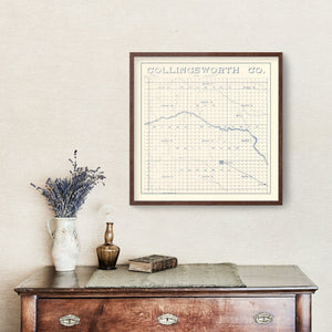 Vintage Map of Collingsworth County, Texas 1926