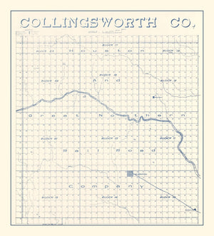 Vintage Map of Collingsworth County, Texas 1926