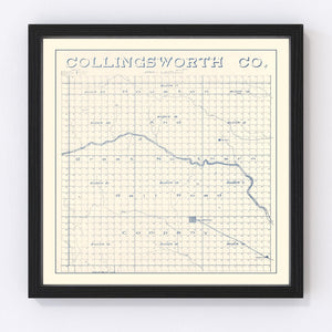 Vintage Map of Collingsworth County, Texas 1926