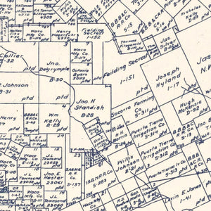 Vintage Map of Colorado County, Texas 1920