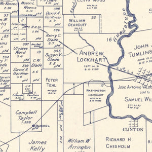 Vintage Map of DeWitt County, Texas 1920