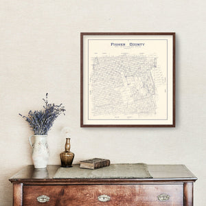 Vintage Map of Fisher County, Texas 1921