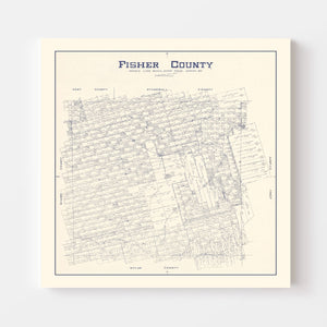 Vintage Map of Fisher County, Texas 1921