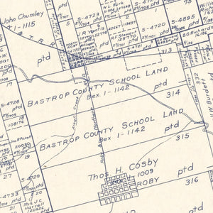 Vintage Map of Fisher County, Texas 1921