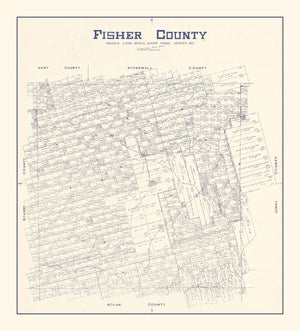Vintage Map of Fisher County, Texas 1921