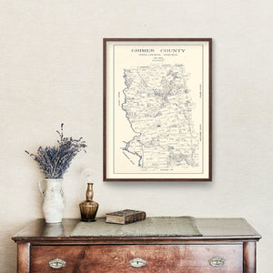 Vintage Map of Grimes County, Texas 1922
