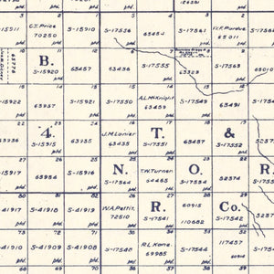 Vintage Map of Hartley County, Texas 1925