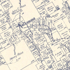 Vintage Map of Hill County, Texas 1922