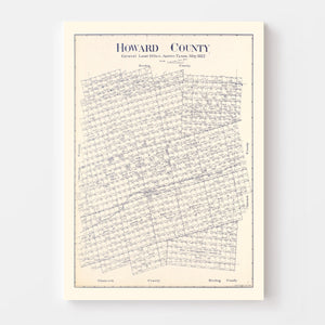 Vintage Map of Howard County, Texas 1922