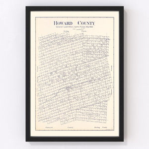 Vintage Map of Howard County, Texas 1922