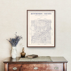 Vintage Map of Hutchinson County, Texas 1922