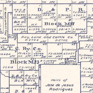 Vintage Map of Hutchinson County, Texas 1922