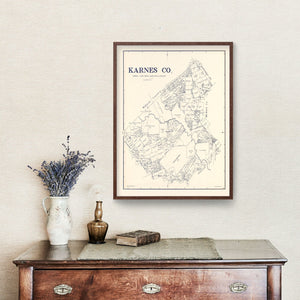 Vintage Map of Karnes County, Texas 1921