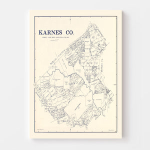 Vintage Map of Karnes County, Texas 1921