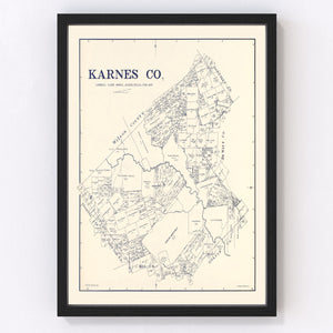 Vintage Map of Karnes County, Texas 1921