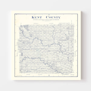 Vintage Map of Kent County, Texas 1921