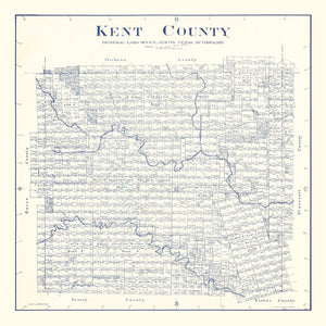 Vintage Map of Kent County, Texas 1921