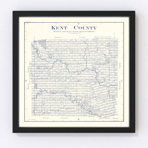Vintage Map of Kent County, Texas 1921
