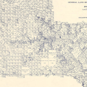 Vintage Map of Kerr County, Texas 1923