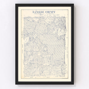Vintage Map of La Salle County, Texas 1923