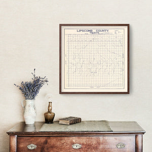 Vintage Map of Limestone County, Texas 1927