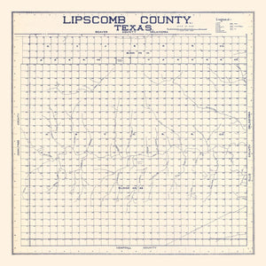 Vintage Map of Limestone County, Texas 1927