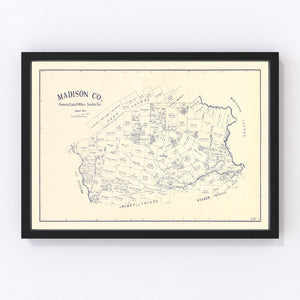 Vintage Map of Madison County, Texas 1922