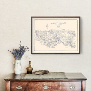 Vintage Map of Marion County, Texas 1920